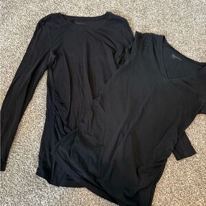 GAP Black Long Sleeve and V-Neck Women Maternity Tops